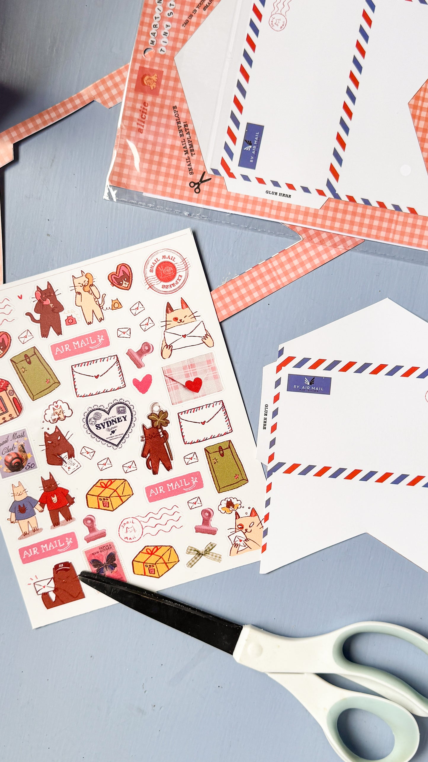 Snail mail sticker sheet allciie x Martinastinystore