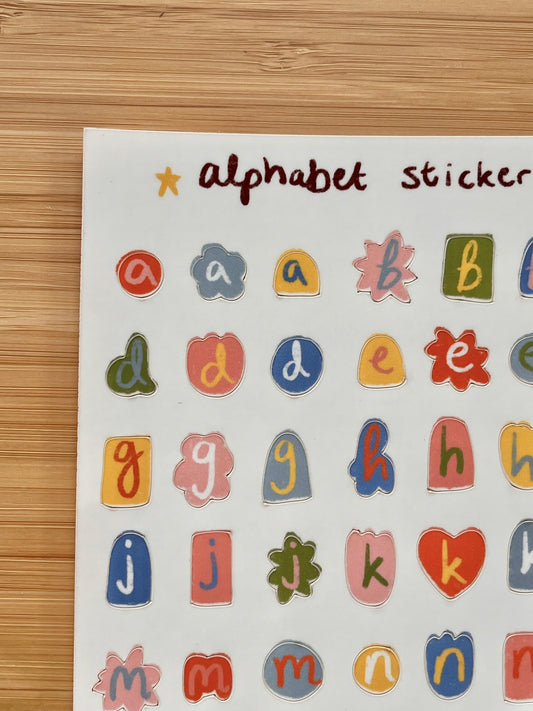 B grade Alphabet sticker sheet