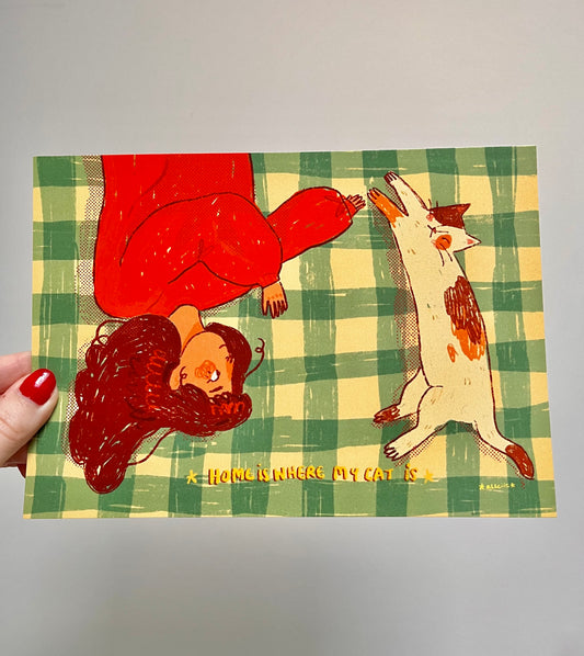 home is where my cat is print