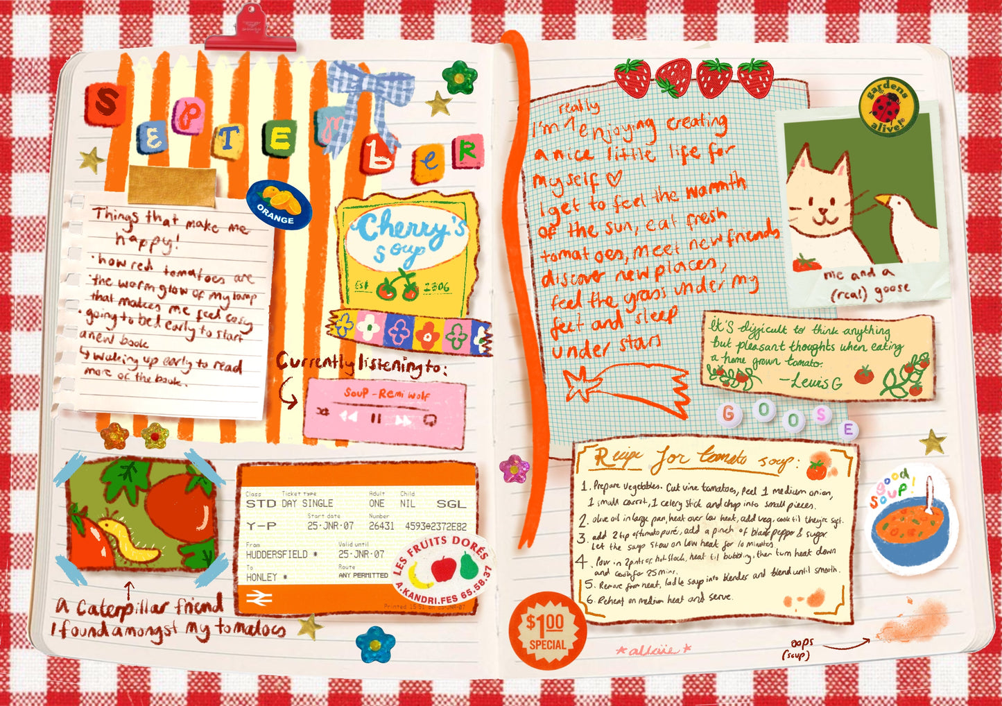 Goose’s journal print