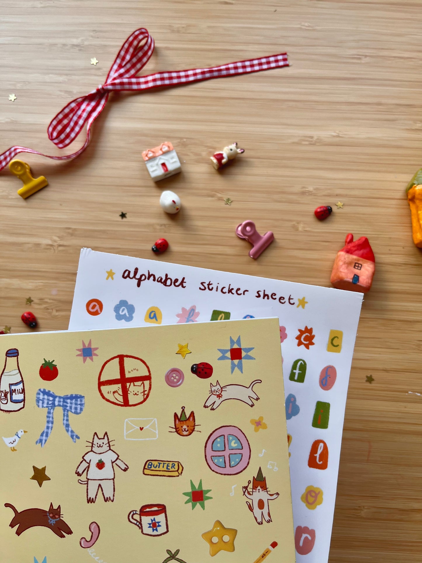 Alphabet sticker sheet