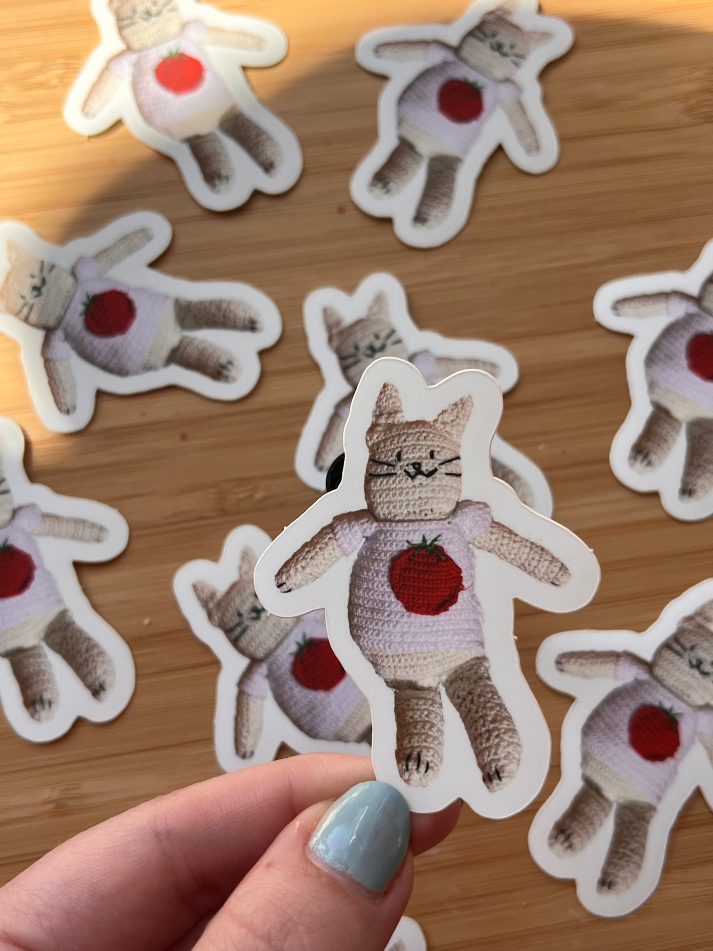 Crochet goose the cat sticker