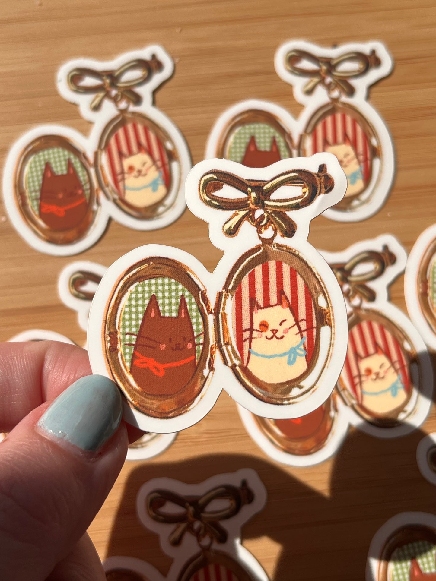 locket cat stickers