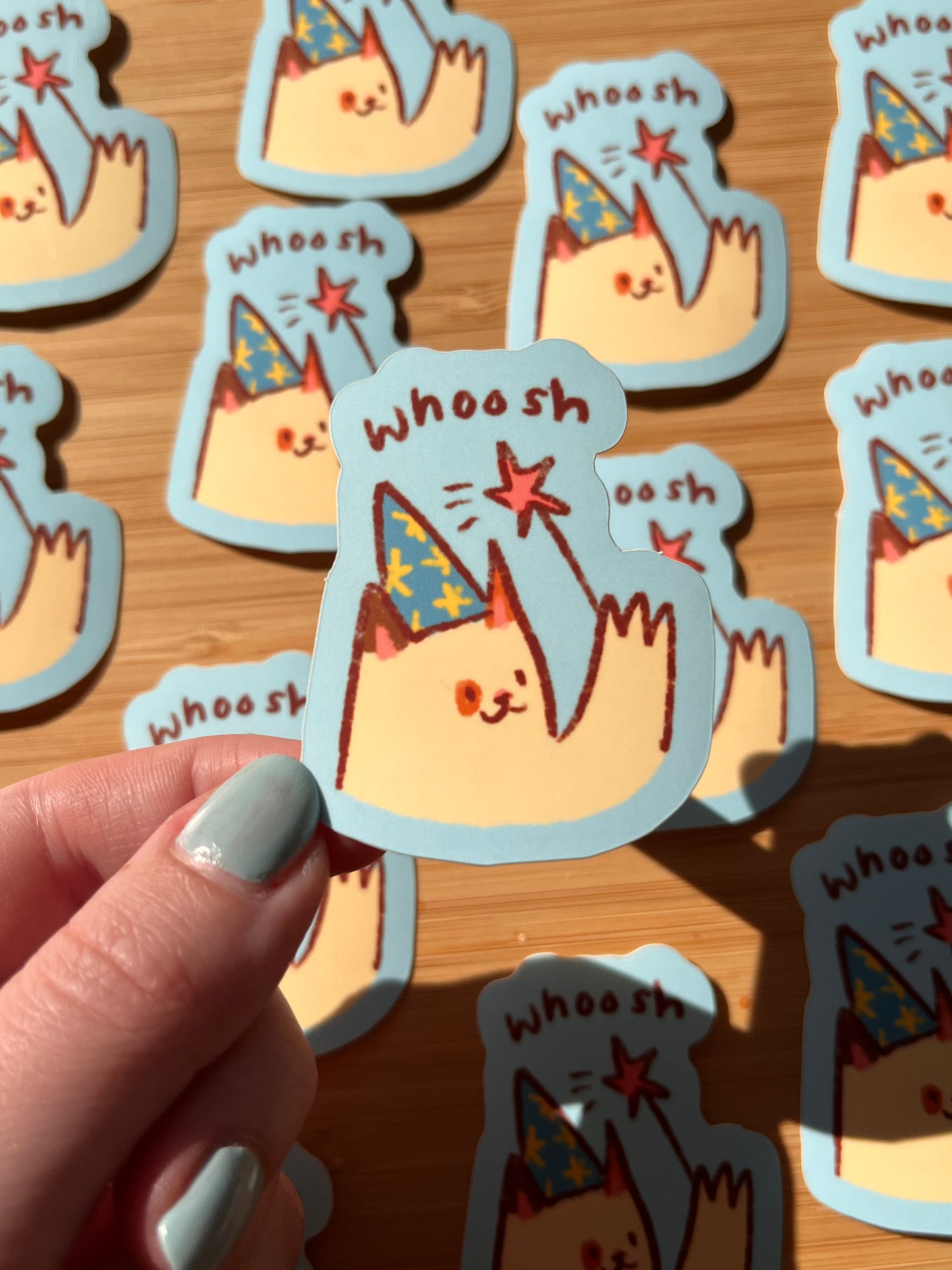 Whoosh magic cat sticker