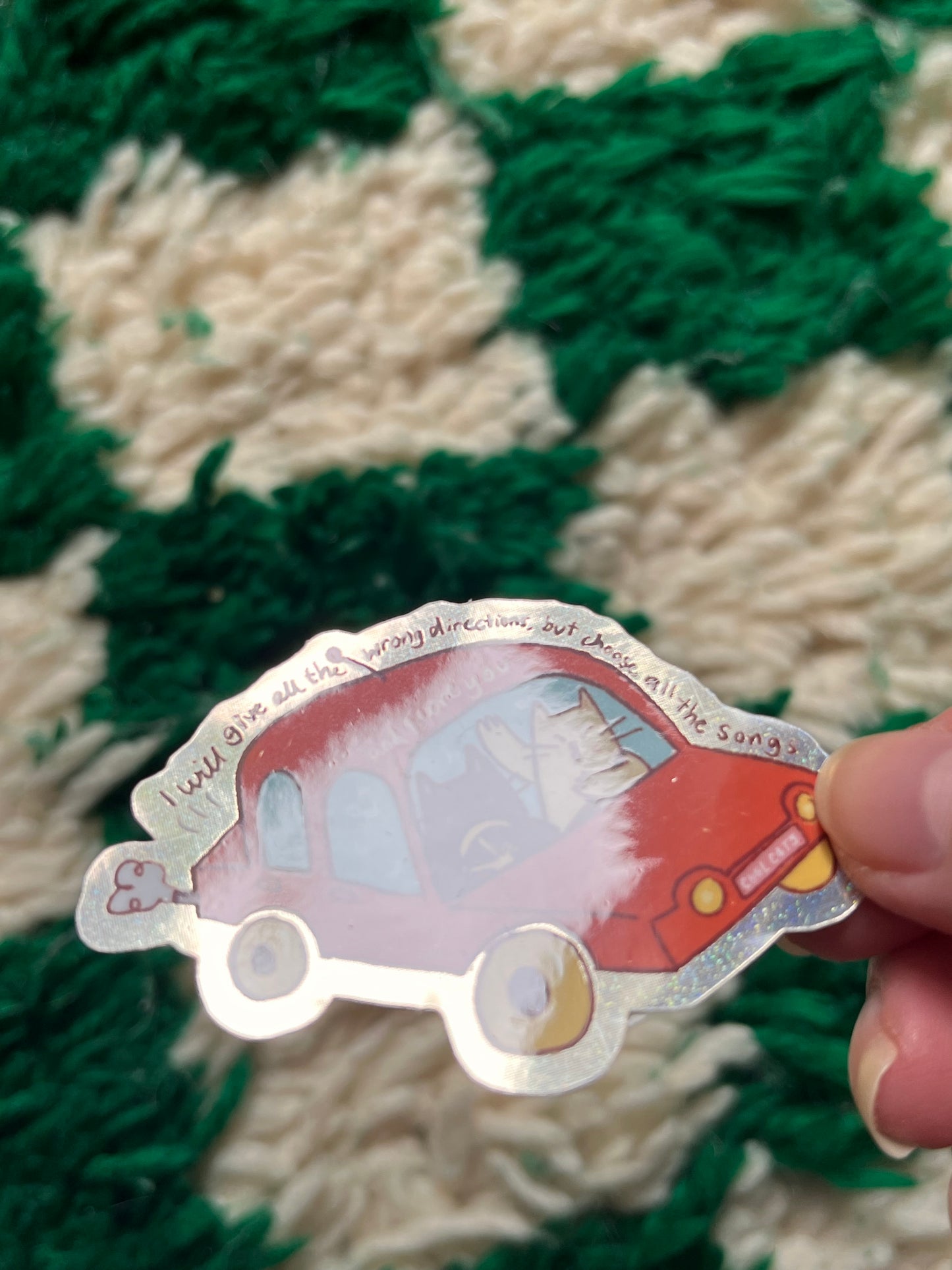 Car cats sticker