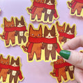 cosy cat sticker