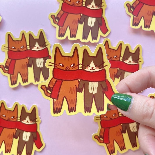 cosy cat sticker