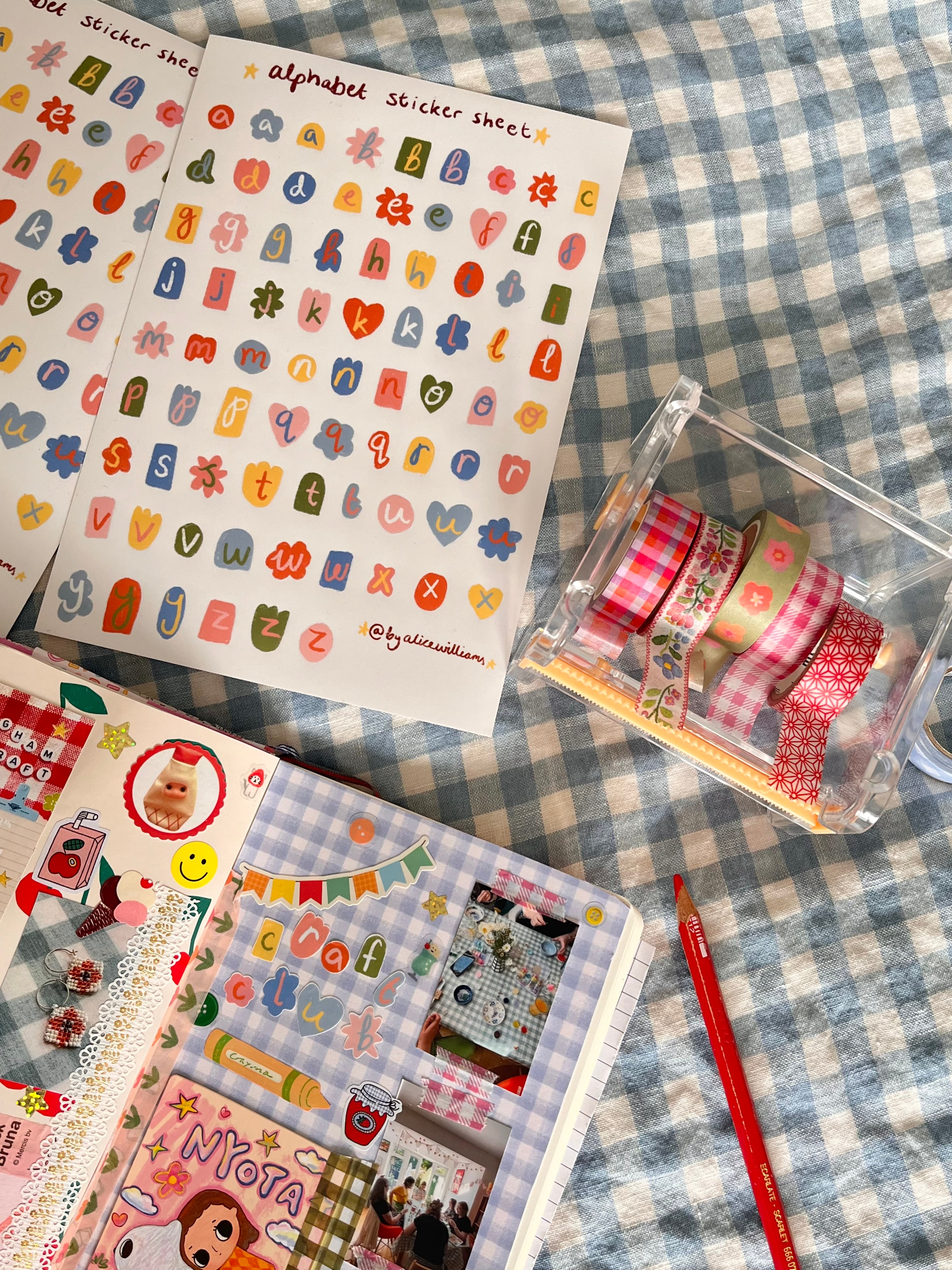 Alphabet sticker sheet