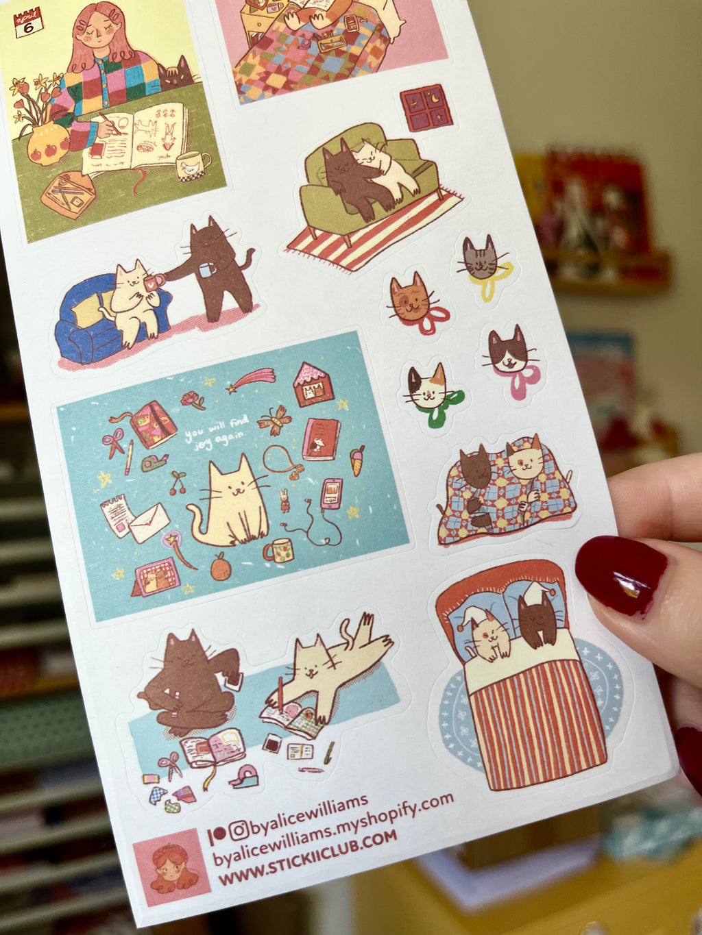 Joy again sticker sheet