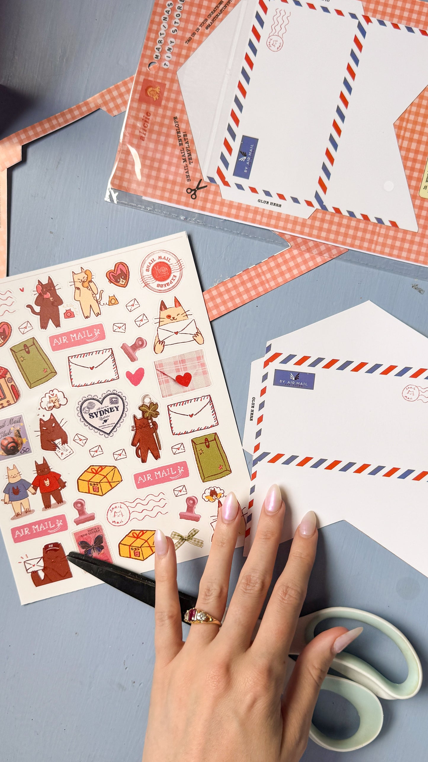 Snail mail sticker sheet  allciie x Martinastinystore