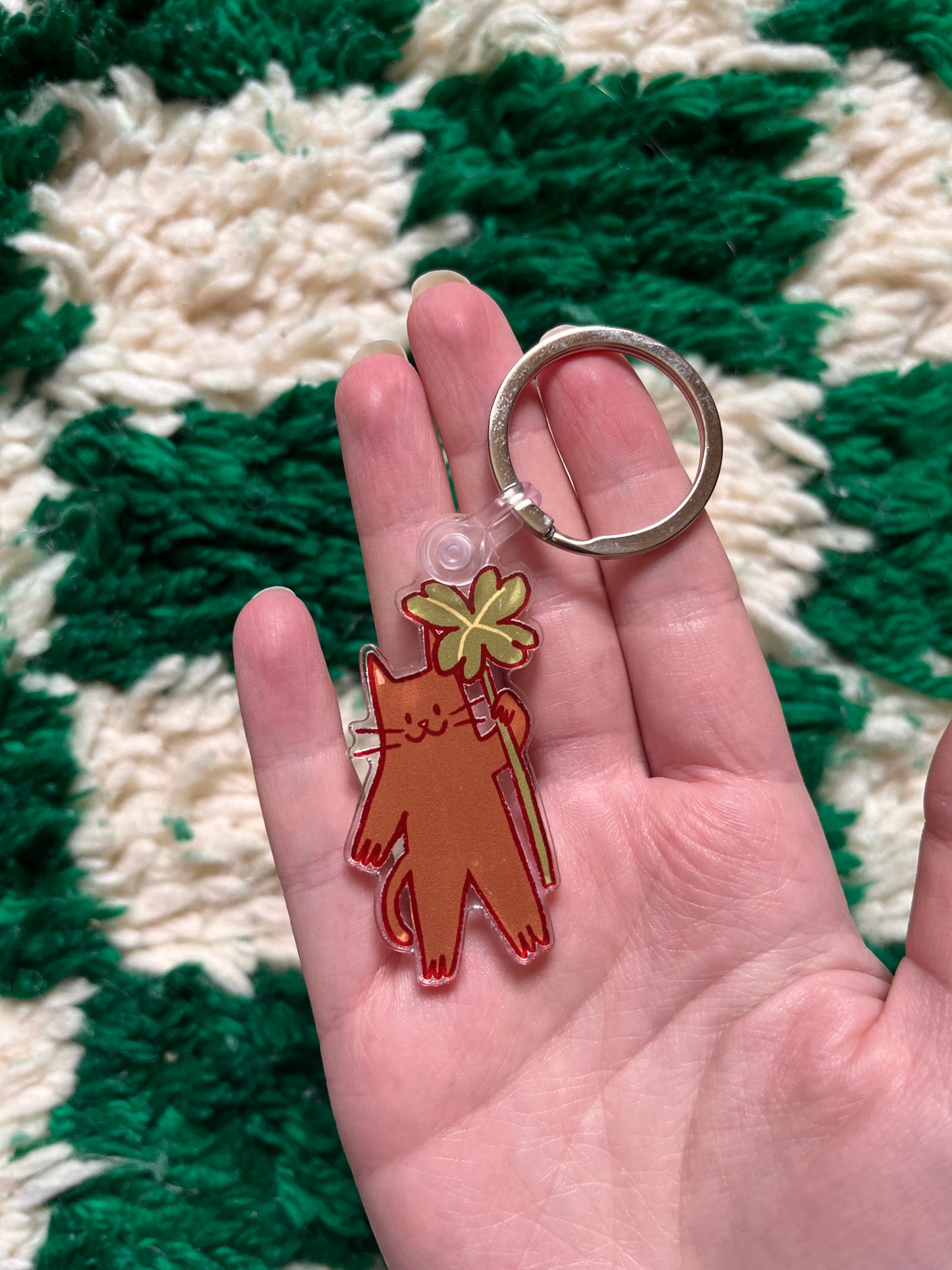 Lucky cat keyring