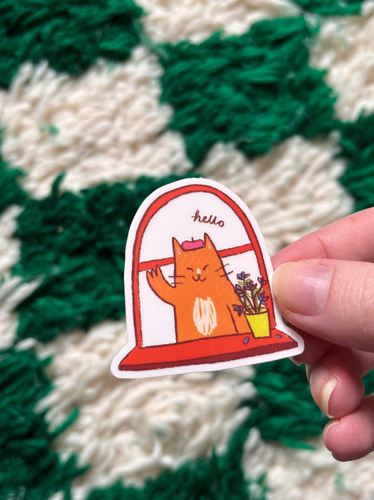 Window cat sticker