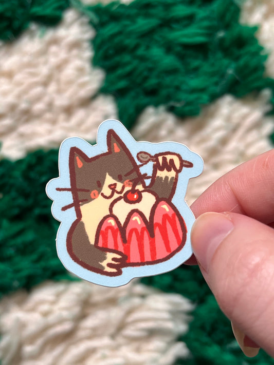 Jelly cat sticker