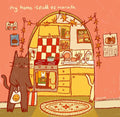 Warm house print
