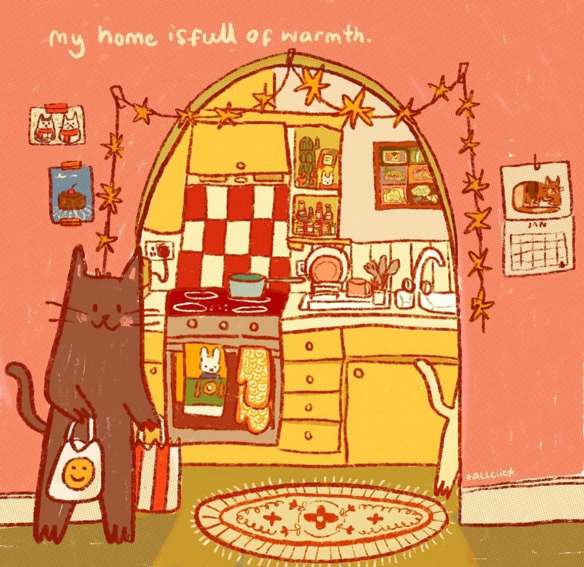 Warm house print