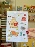 Journaling cat sticker sheet