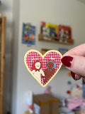 cat duo heart sticker