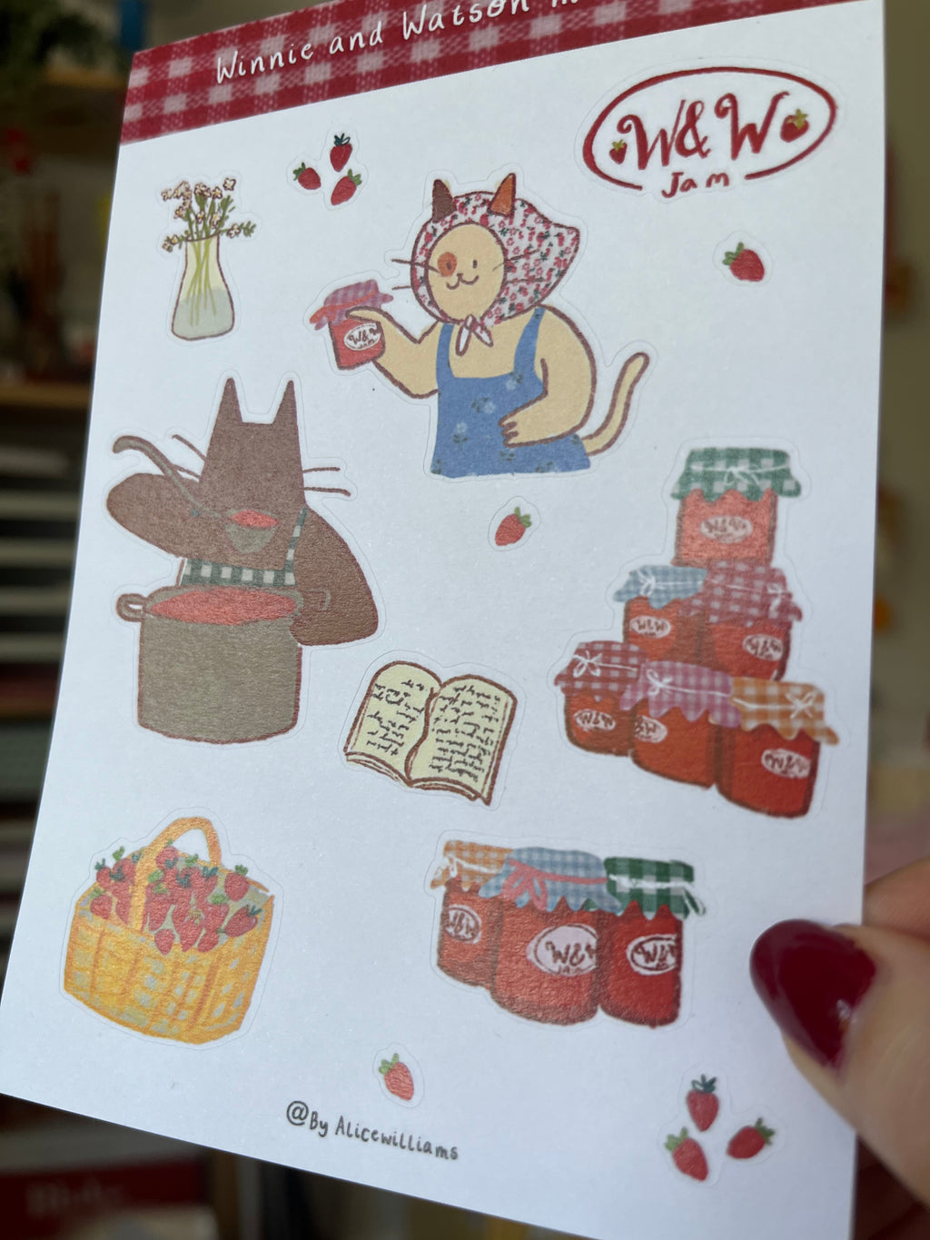 Making jam sticker sheet