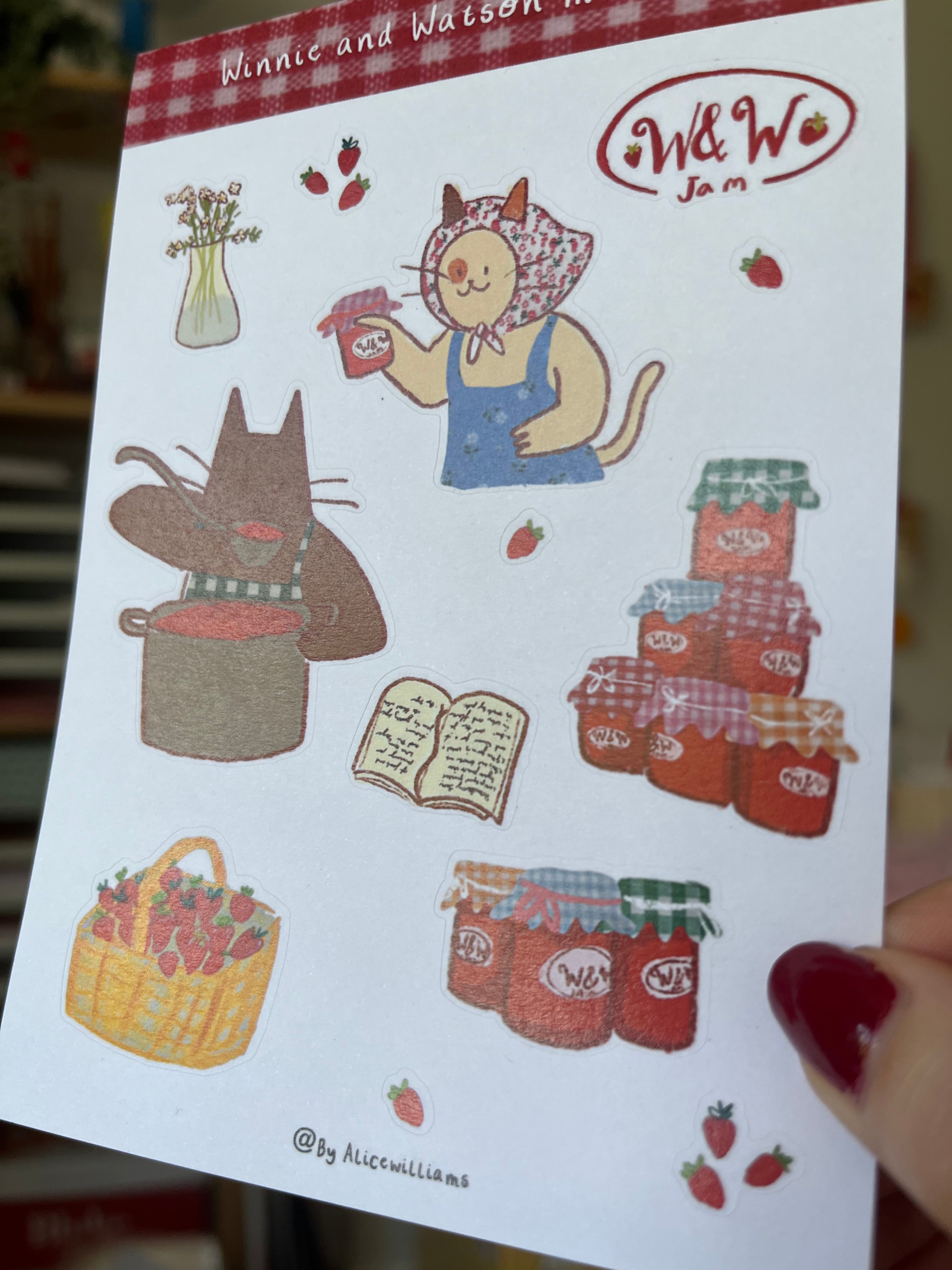 Making jam sticker sheet