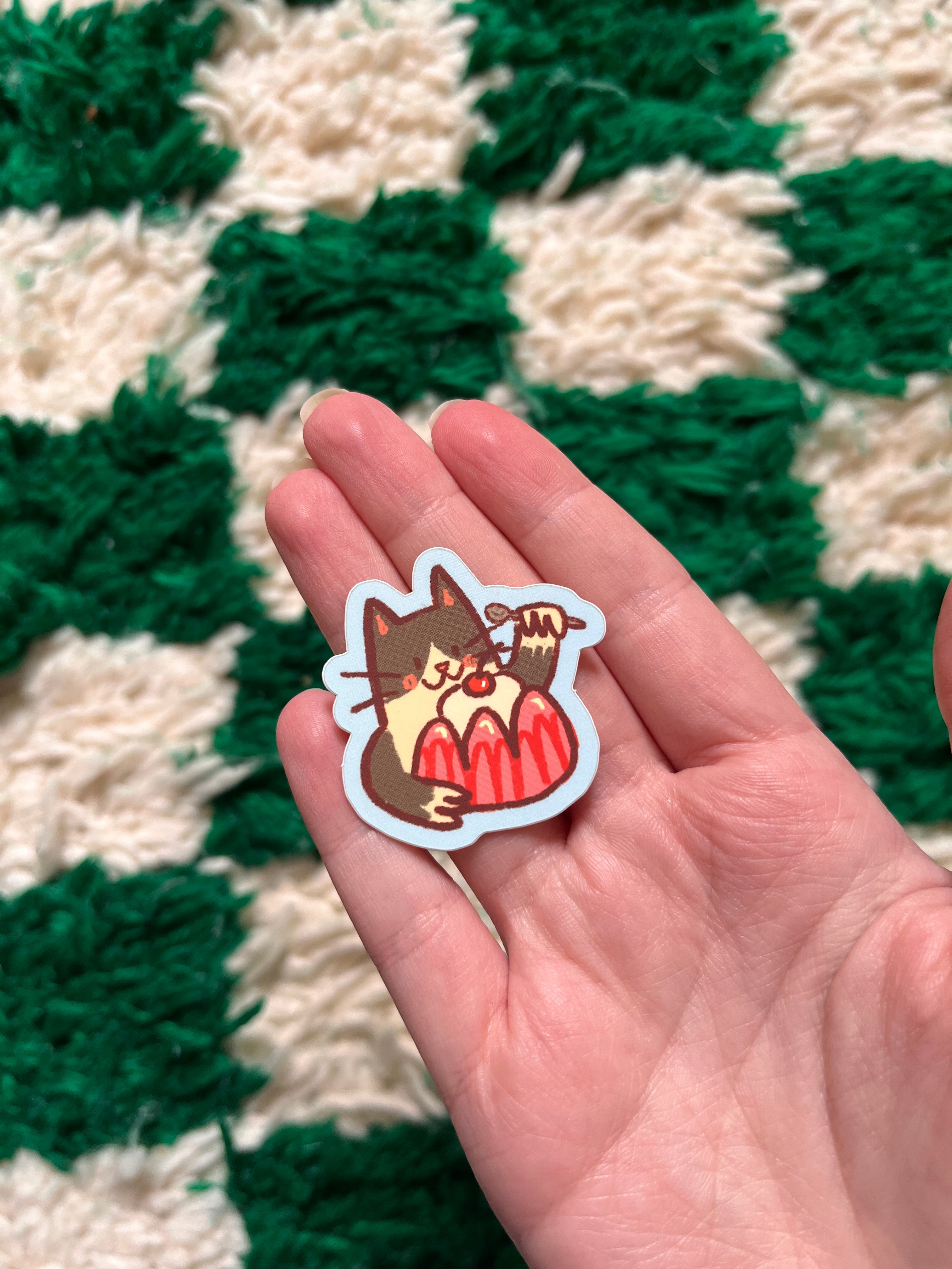 Jelly cat sticker