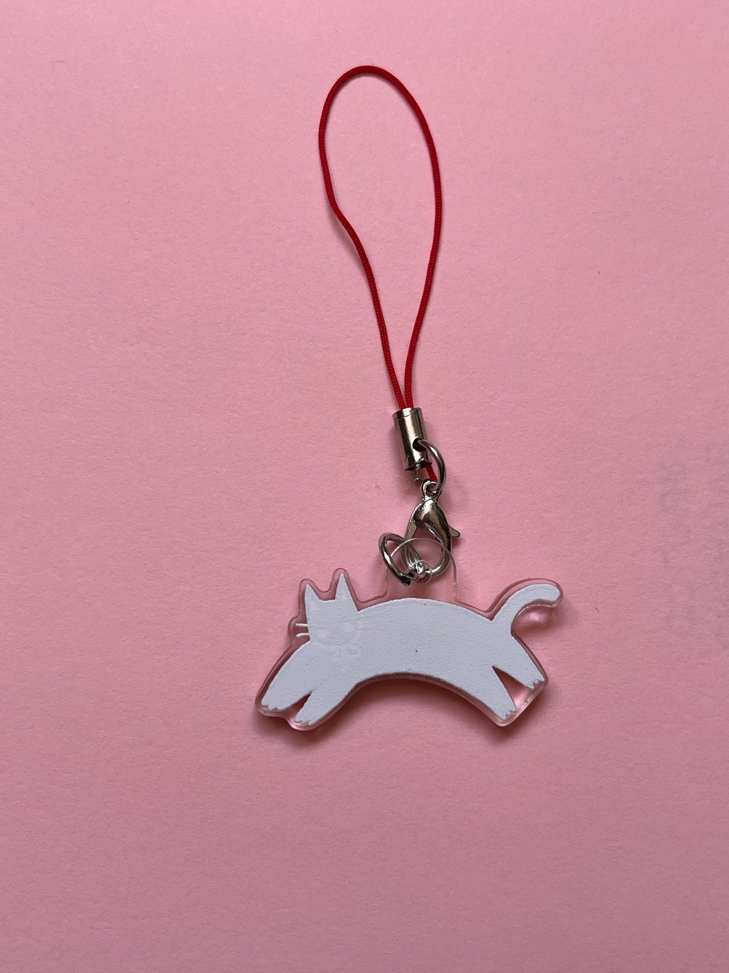 Black cat keyring charm