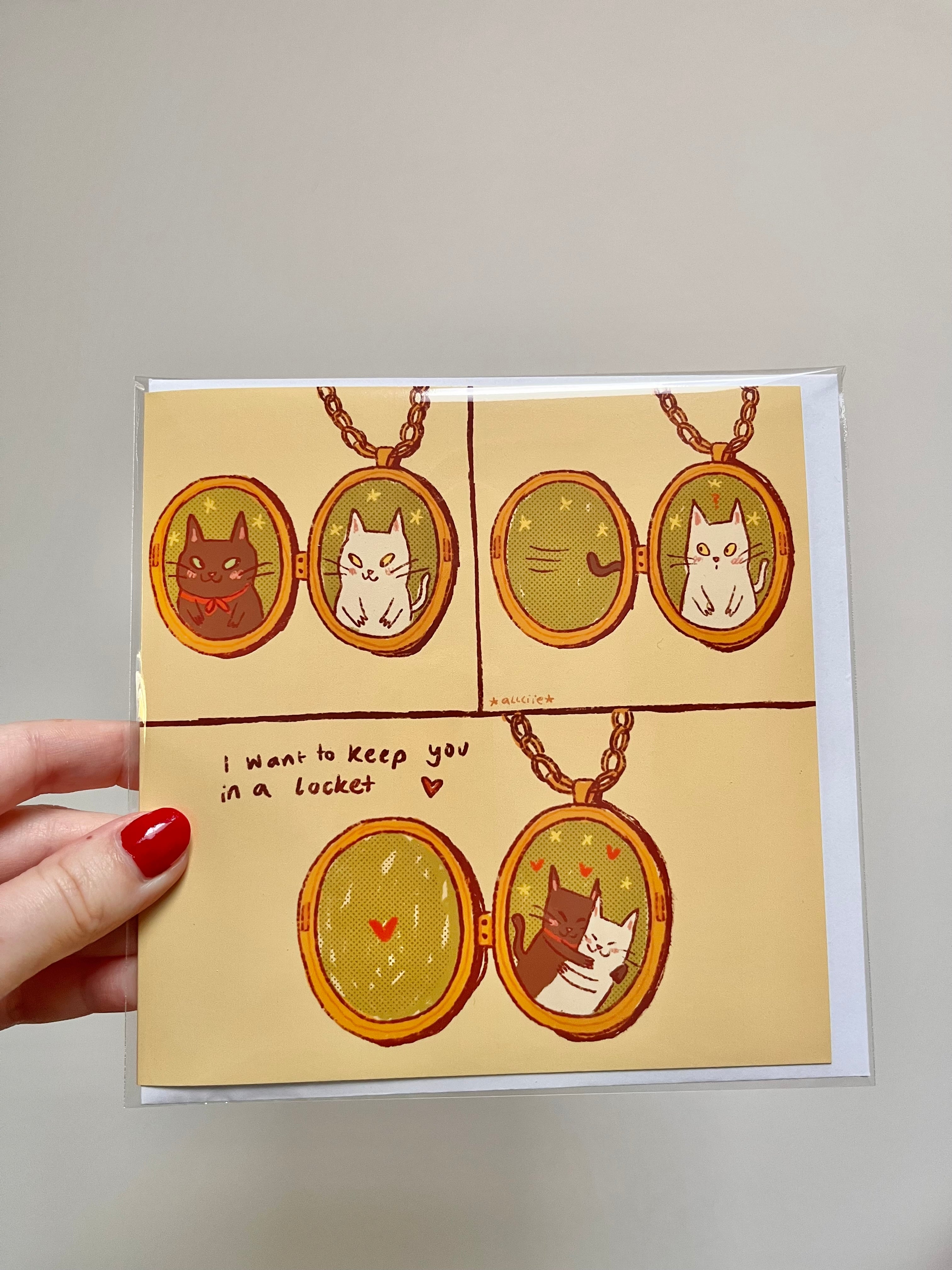 Cat locket Cards
