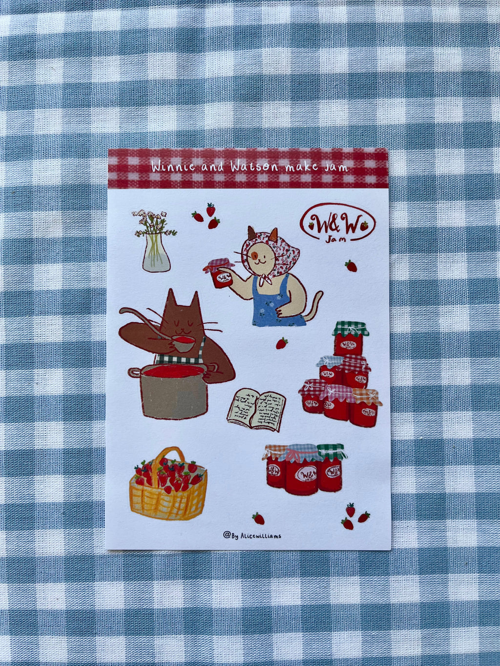 Making jam sticker sheet