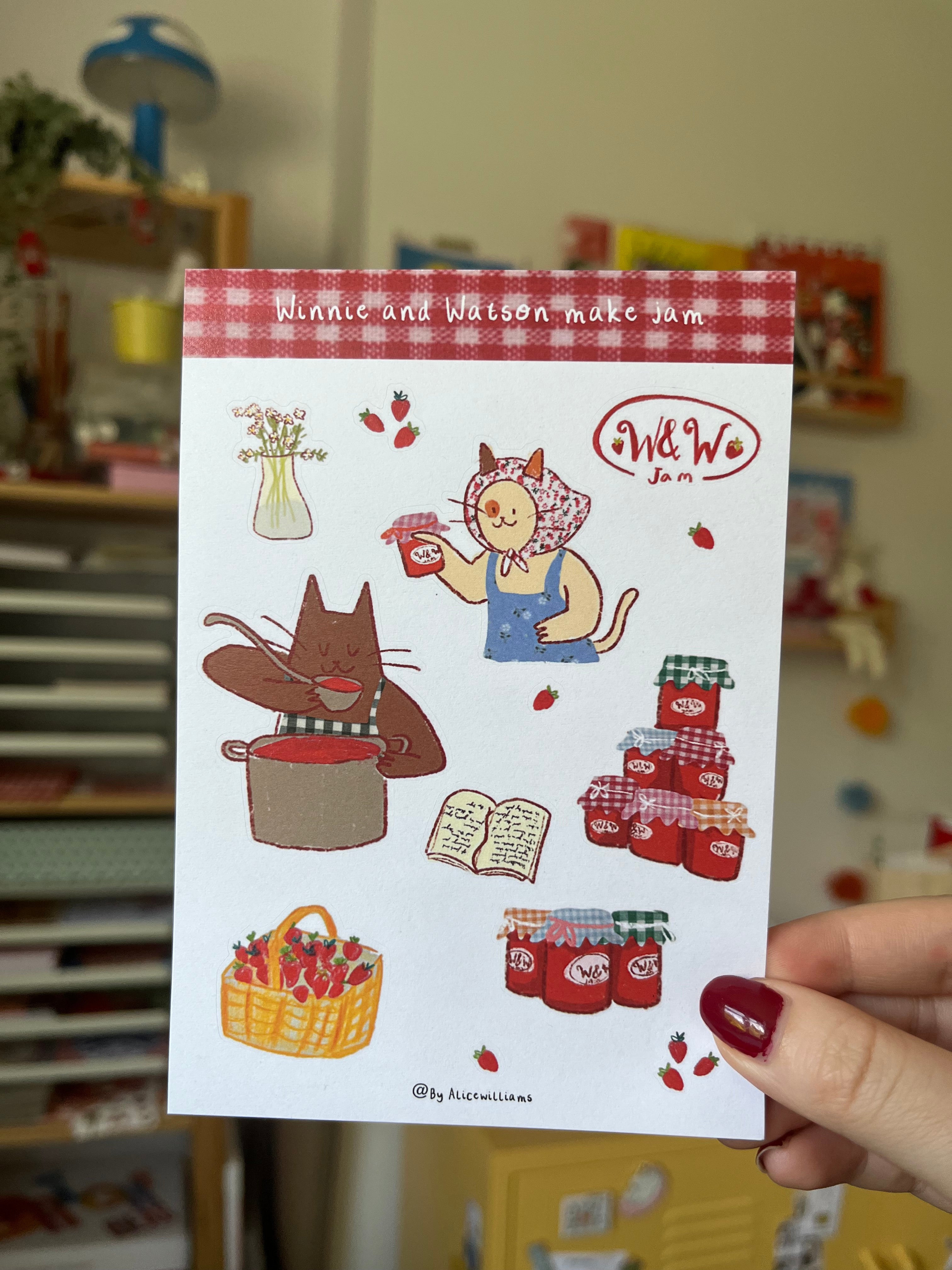 Making jam sticker sheet