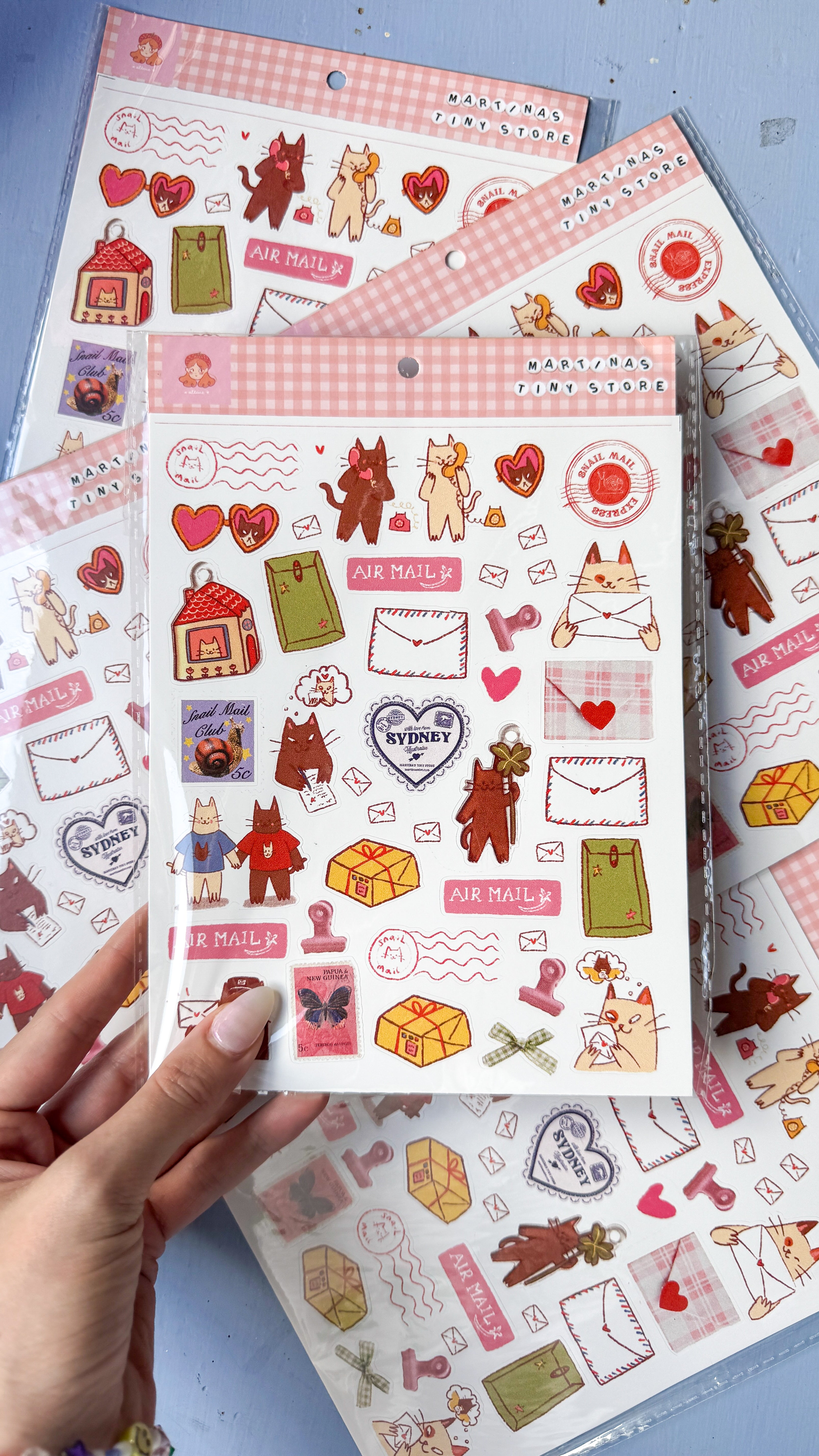 Snail mail sticker sheet  allciie x Martinastinystore