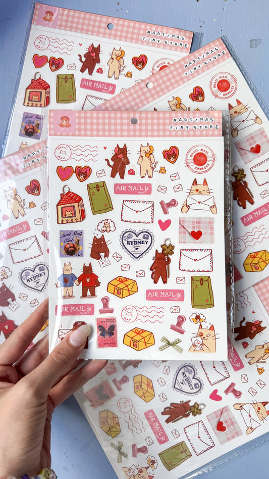 Snail mail sticker sheet  allciie x Martinastinystore