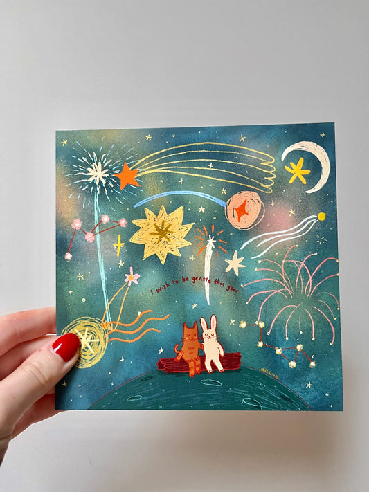firework cats print