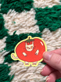 Round tomato cat