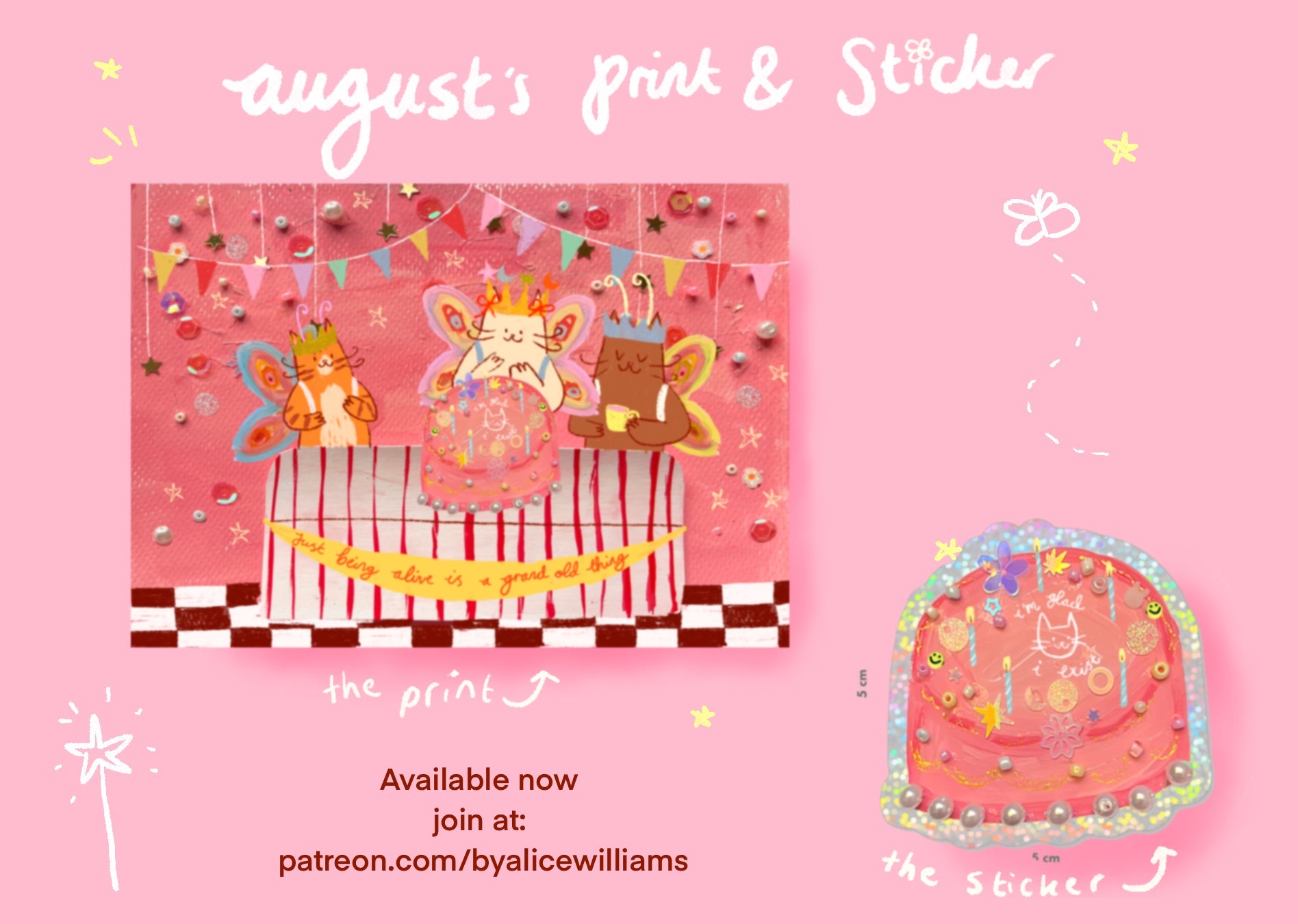 Patreon art mail print & sticker SINGLE listing