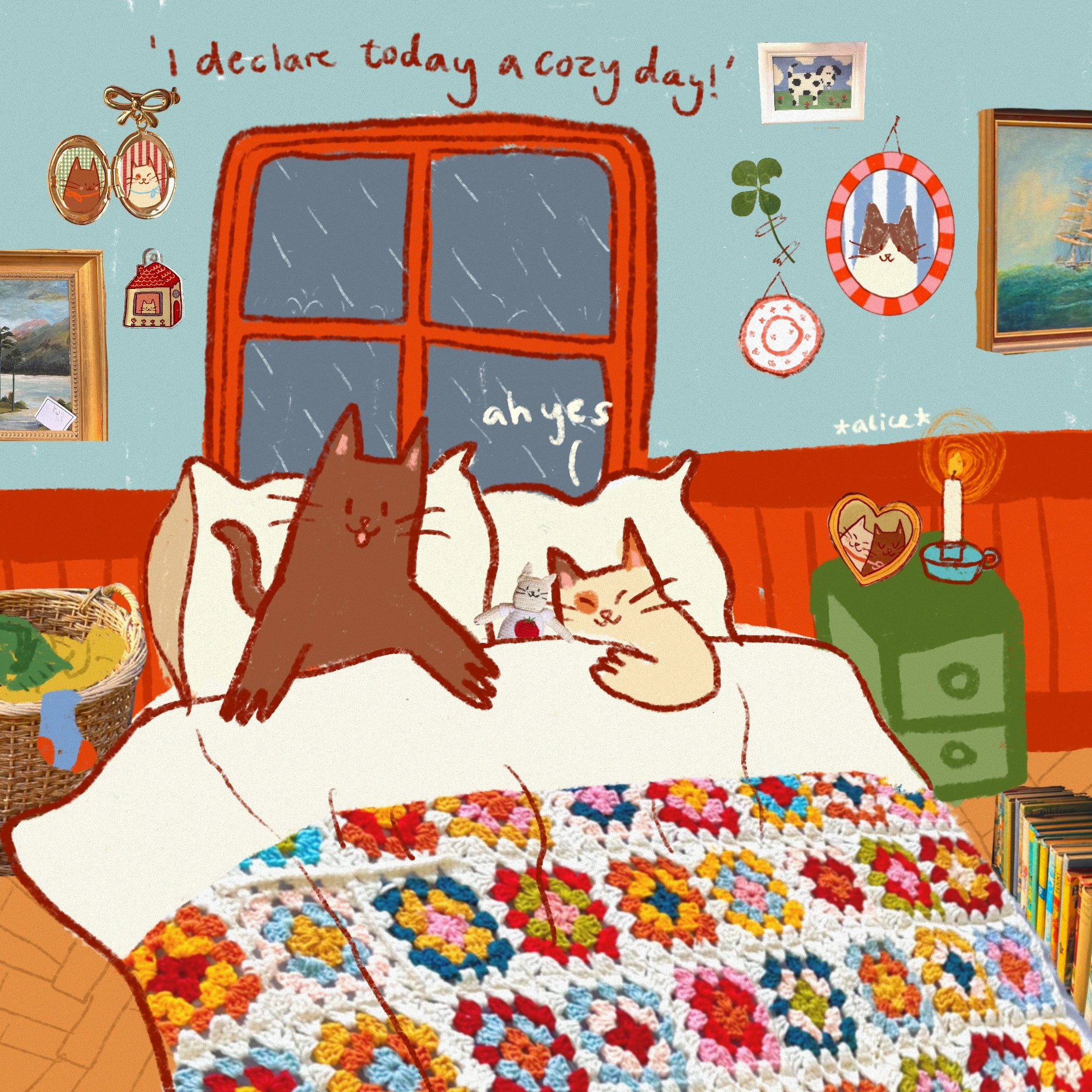 Cozy day print