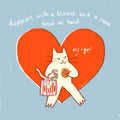 'happiest with a trinket and a sweet treat in hand' print