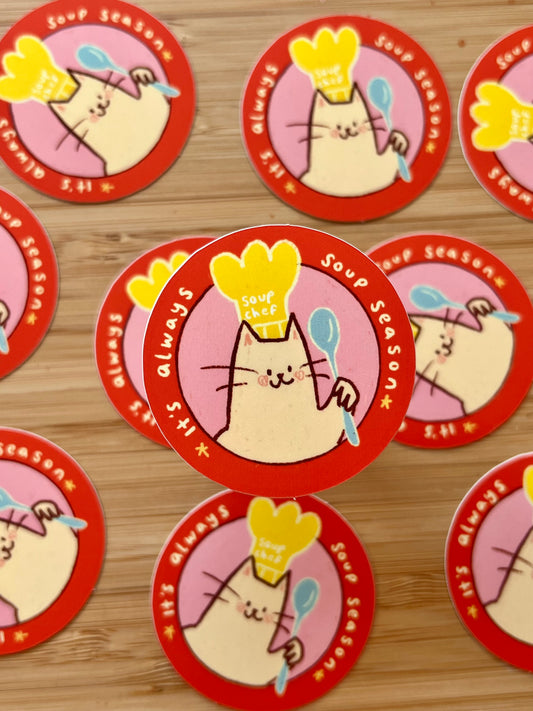 'It's always soup season' sticker