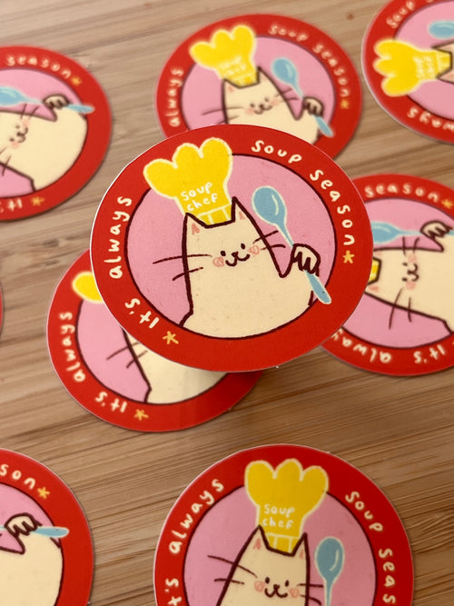 'It's always soup season' sticker