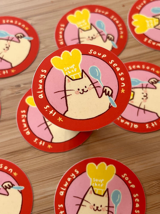 'It's always soup season' sticker