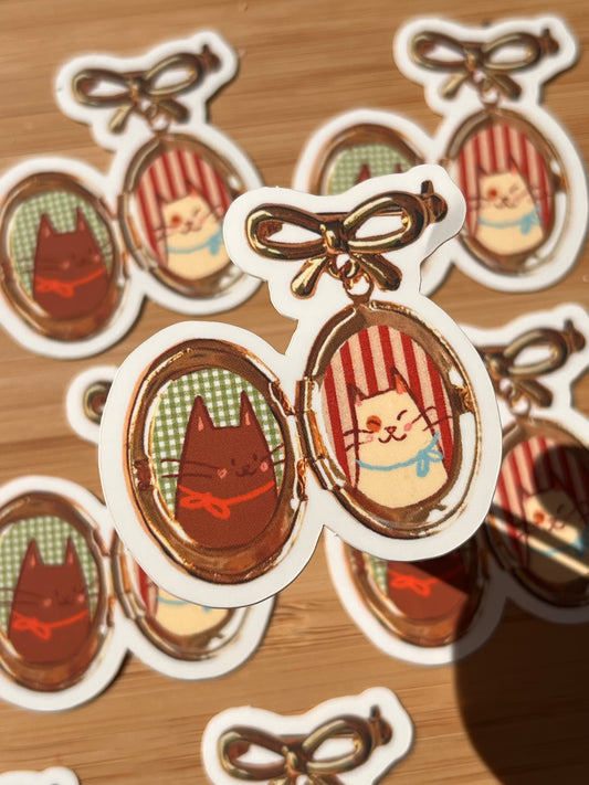 locket cat stickers