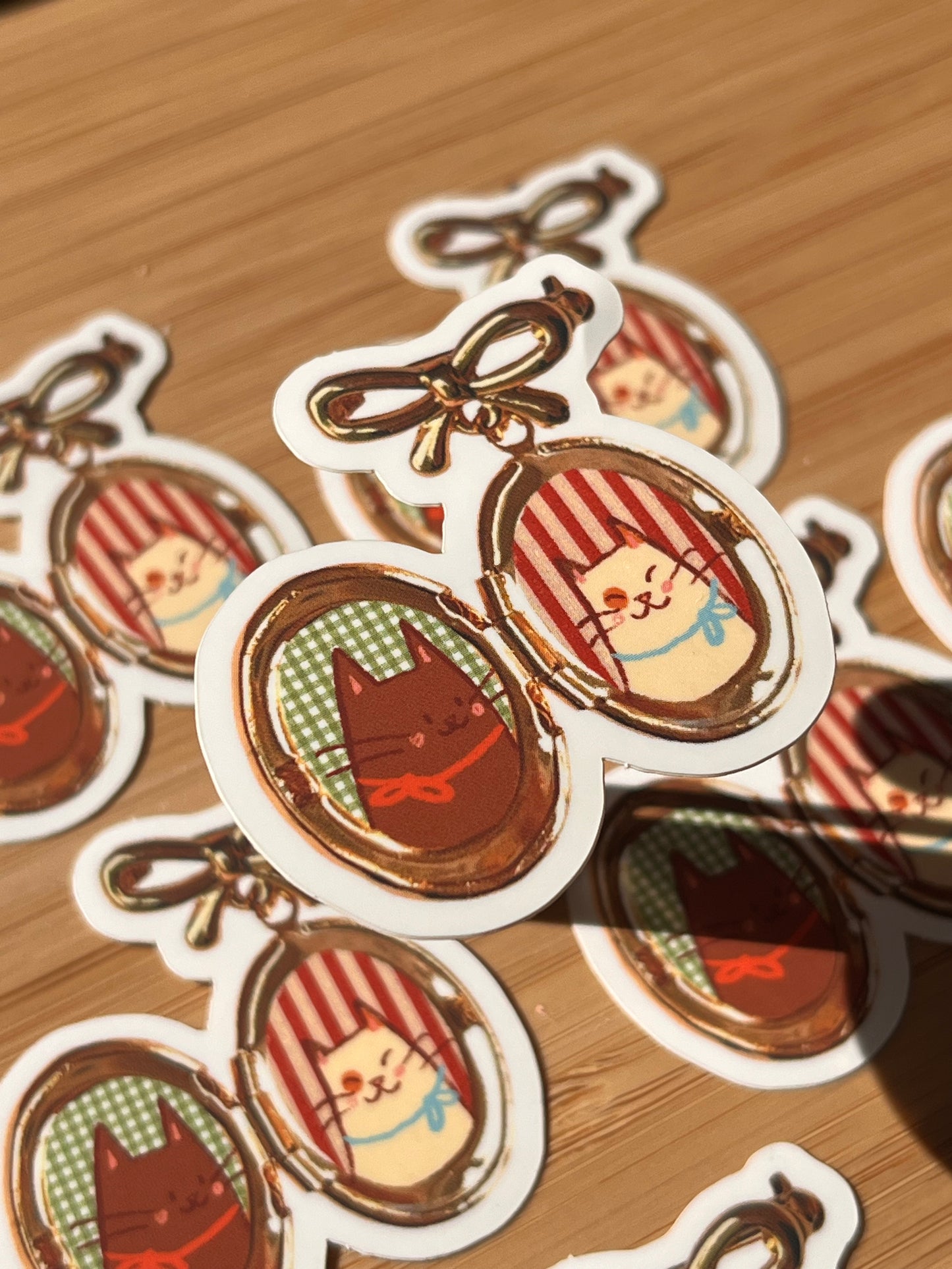 locket cat stickers