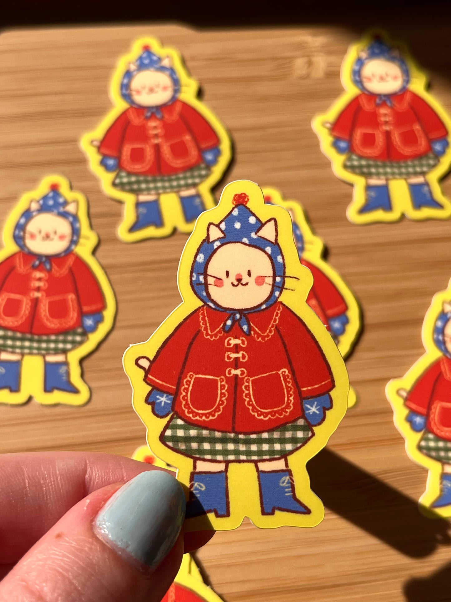 Cosy cat sticker